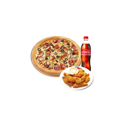 오리지널 수퍼 파파스(L)+치킨 스트립+코카-콜라500ml
