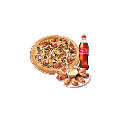 오리지널 수퍼 파파스(L)+파파스 윙+코카-콜라500ml