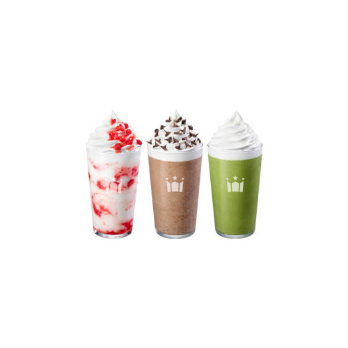 딸기 치즈케익 할리치노 R + 헤이즐넛 초코칩 할리치노 R + 제주 말차 할리치노 R