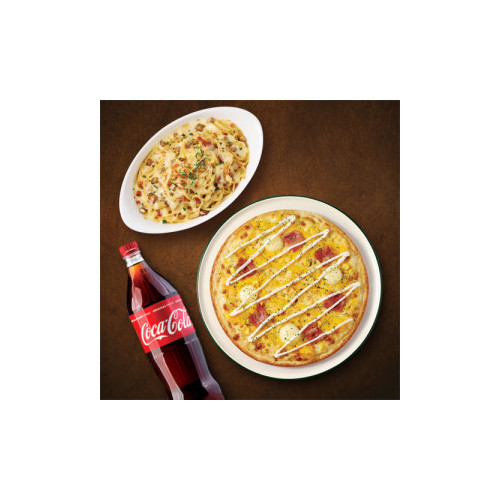 스윗콘치즈피자(8인치)+까르보나라+콜라1.25L
