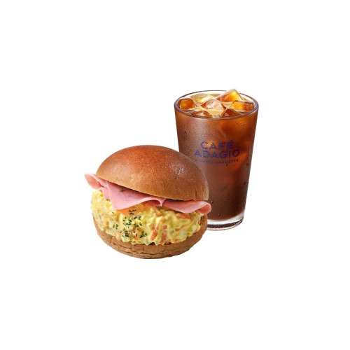 가벼운 아침 세트(햄에그 곡물롤+아이스 아메리카노)