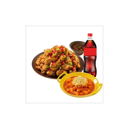 (순살)칼칼한청양치킨+떡볶이+콜라1.25L