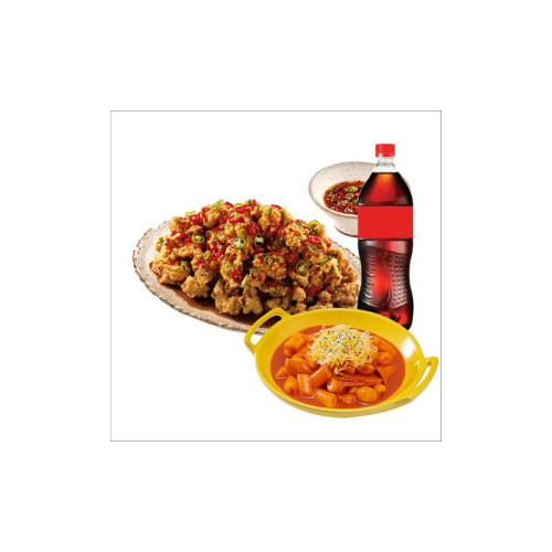(레귤러/순살)칼칼한청양치킨+떡볶이+콜라1.25L