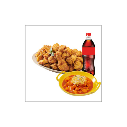 (순살)후라이드치킨+떡볶이+콜라1.25L