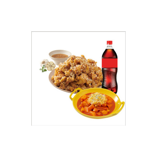 (순살)알싸한마늘치킨+떡볶이+콜라1.25L